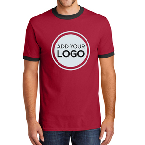 เสื้อยืดคอกลมสีขาวขอบดำ ยี่ห้อ Bella Canvas รุ่น Ringer T Shirt ผ้า 50/50 - Product Image 4