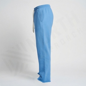 Pantalon évasé streetwear délavé à l'acide, 100% coton molletonné, logo personnalisé, pantalon délavé, pantalon en molleton, couleur personnalisée, vêtements décontractés - Product Image 3