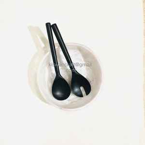 Bol rond en fil de résine au design exclusif Bols de service à salade et fruits de style classique à motif de tourbillon blanc pour les décorations de fête - Product Image 6