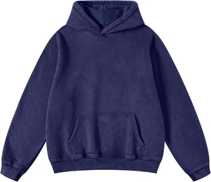 Sweat à capuche surdimensionné lavé à l'acide en coton pull Streetwear sweat-shirt lourd pour hommes femmes mode jeunesse vente en gros - Product Image 2