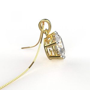 Ishi Diamantes 14K y 18K Oro 2 Quilates Cada Lab Grown Diamond Pendant Set-Sin Cadena - Product Image 2