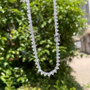 Collar de diamantes corte corazón unisex - Product Image 4