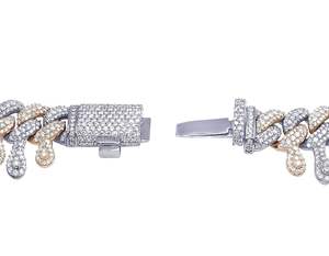 High quality Luxurious Stylish S925 <b>Silver</b> Necklaces Bling Bling Moissanite Diamond Cuban Link <b>Chain</b> For <b>Men</b> - Product Image 6