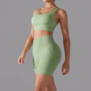 2024 conjunto de entrenamiento de gimnasio y Yoga de talla grande para mujer, traje deportivo de manga larga sin costuras de 2 piezas, ropa deportiva al por mayor - Product Image 4