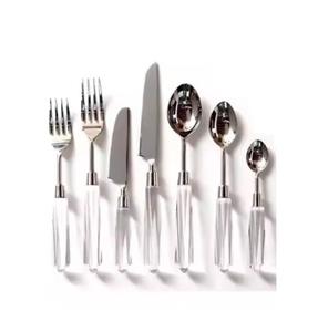 Juego de Cubiertos de Plata de Alta Calidad Hechos a Mano, Diseño Minimalista, Cubiertos de Metal Pulido Brillante, Tendencia Superior a Bajo Precio - Product Image 5