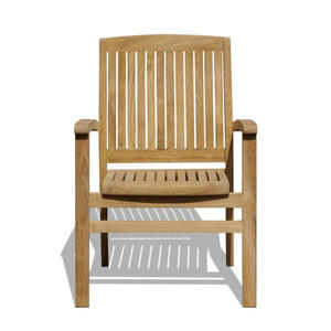 Solid Teak Wood <b>Garden</b> Stacking <b>Chair</b> High Quality Material for Outdoor Dining Natural Color - Product Image 2