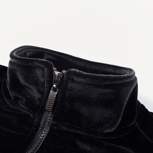 Dernier arrivage de survêtement en velours pour hommes de meilleure conception respirant durable haut coupe-vent tendance bon marché survêtement en velours doux - Product Image 3