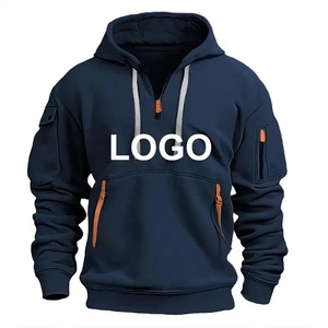 Sweat à capuche d'hiver 100 % coton coupe classique pour homme, style pull basique avec poignets côtelés, respirant, personnalisation du logo disponible - Product Image 6