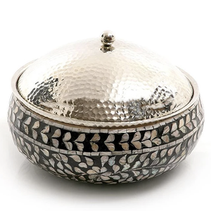 Unique Resin & Mother Pearl Steel <b>Lid</b> Hot <b>Pot</b> Trending Soup & <b>Stock</b> <b>Pots</b> <b>With</b> Stylish Serving Design Stylish Serving Features - Product Image 1