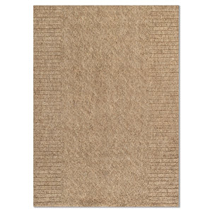 พรมปูพื้นทรงสี่เหลี่ยมผืนผ้าสีน้ำตาลเบจทำมือจากเส้นใยป่านปอแบบถัก สำหรับใช้ในบ้าน รถยนต์ และห้องนั่งเล่น - Product Image 1