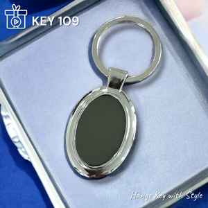 Porte-clés en acier inoxydable rotatif personnalisé, promotion, cadeau en métal, porte-clés en acier inoxydable, pendentif - Product Image 4