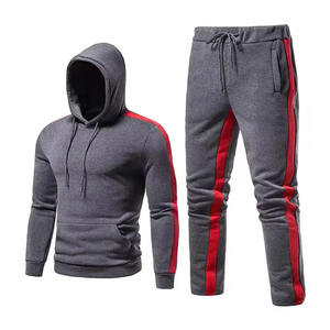 Sweat à capuche vintage personnalisé et pantalon de survêtement jogging ensemble deux pièces sérigraphie survêtement évasé lavé à l'acide survêtements pour hommes service OEM - Product Image 1
