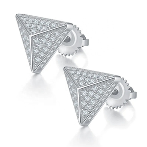 Round Brilliant Cut Diamond <b>Stud</b> VVS Moissanite Diamond <b>Stud</b> <b>Earrings</b> IGI Certified 14K Gold Diamond Hip Hop Style for Women - Product Image 4