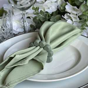 Ronds de serviette, ronds de serviette en rotin, ronds de serviette en osier, décor de table - Product Image 5