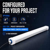 Nouvelle Arrivée Promotionnelle : Projecteur LED Tri-Proof IP65 pour Habitation, Lampe 1200mm, Corps en PC Durable, Angle de Faisceau 120°, Usage Commercial, Haute Puissance 18W-48W