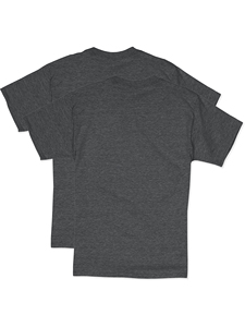 Camiseta 100% de algodón de calidad superior con logotipo personalizado, camiseta transpirable de cuello redondo para hombre, camiseta de media manga de Color gris jaspeado - Product Image 4