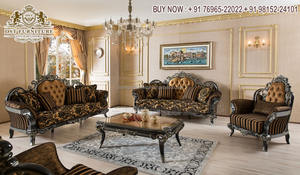 Conjunto de sofás de diseño turco para sala de estar, juego de sofás tallados a mano de 7 plazas, estilo francés, clásico, para sala de estar - Product Image 5