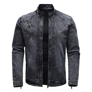 Vente en gros de vestes pour hommes vestes en jean pour hommes avec poches latérales vestes en jean décontractées acceptent le service OEM avec logo personnalisé - Product Image 4