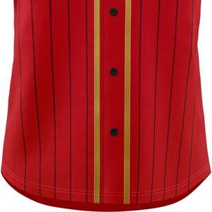 Bouton de sublimation personnalisé maillot de baseball hommes respirant polyester uniforme broderie impression vierge maillot de softball vente - Product Image 5