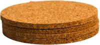 Sous-verres en liège écologiques à grain moyen, épaisseur 5 mm, bords plats, diamètre 100 mm, pour cadeaux d'entreprise, tapis jetables modernes