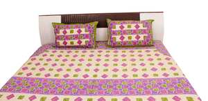 Sábana de algodón puro Floral Mano BlockBedding Queen Mano Bloque Sábana Jaipuri Impreso Algodón Doble Mano Bloque Sábana - Product Image 3