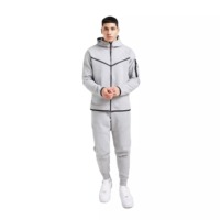 Kışlık Çevre Dostu Nefes Alabilen Hafif Spor Giyim Spor Salonu Fitness Teknoloji Polar Antrenman İki Parçalı Erkek Eşofman Takımı