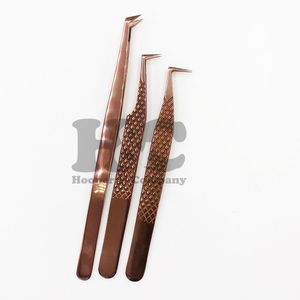 Vente chaude Rose Or Plasma Pince À Épiler Coloré Super Solide Pince À Cils Durable Fait À La Main Testé Extension Pince À Épiler vison - Product Image 1