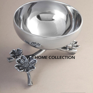 Bol de mariage et autre événement de palmier bol décoratif fait à la main de haute qualité bol en métal en aluminium de service de fruits - Product Image 2