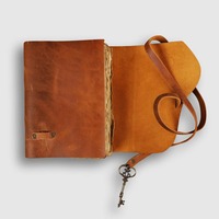 Carnet en cuir fait main avec couvertures en tissu et papier, impression et gaufrage, design en relief, livre vierge créatif, Grimoire, Cahier