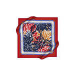 Vintage Plaid Wool <b>Scarf</b>-<b>Red</b> Polyester Square Handkerchief for Winter Fashion - Product Image 3