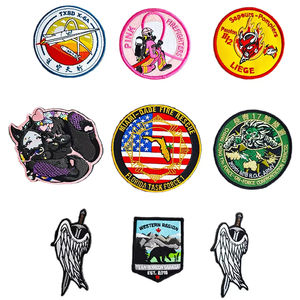 Promoción Pantalones de chándal bordados personalizados con parche de hierro en la ropa Parches de diseñador - Product Image 3