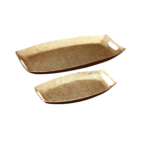 Le plus nouveau plateau de service de conception en métal de qualité avec le plateau de conception de finition plaqué or brillant pour la conception de décor de vaisselle - Product Image 5