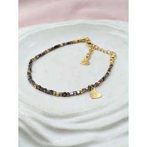 Faceted Tube Diamond <b>Bracelet</b> Elegant Champagne Accentuated <b>Bangle</b> - Product Image 1
