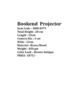 Sujetalibros con Diseño de Proyector de Cine Clásico, Artesanía Metálica Artística, Soporte para Libros para Decoración del Hogar, Oficina y Sala de Estudio - Product Image 3