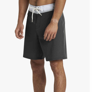 Shorts de bain pour hommes en toile 100% polyester respirante, avec taille élastique, tissu léger, uni, décontracté, pour la piscine et les centres de villégiature - Product Image 2
