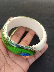 Hot Selling Women's Fashion <b>Bracelets</b> Handmade Resin with <b>Pearl</b> Diamond Religious Design Perfect Trendy Gift - Product Image 5