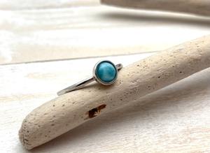 Anillo de Boda Hecho a Mano de Plata de Ley 925 con Turquesa, Estilo Boho Clásico, para Mujer, Regalo para Mamá - Product Image 4