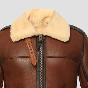 Nueva chaqueta de cuero cómoda para hombre hecha a medida con tamaño de color y forro de tela transpirable y larga para el invierno - Product Image 5