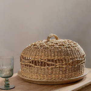 Best Sale 2026 Vietnam Weaving Basket Dome Cover Handmade Seagrass Round Home Kitchen Accessories Food Protecting Party Supplies - Product Image 5