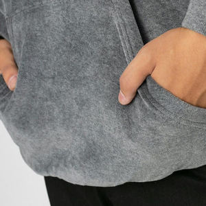 Sudaderas con Capucha de Felpa Lavada al Ácido para Hombre, 100% Algodón Mezclado, Talla Grande 6XL, Colección Nueva, Color Sólido Digital - Product Image 4