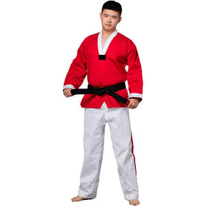 Ensembles d'uniformes de karaté en polyester/coton de haute qualité Logo personnalisé Services OEM respirants à séchage rapide disponibles pour les arts martiaux - Product Image 2