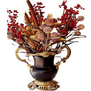 Ensemble de 2 Vase à fleurs en aluminium métal Unique fait à la main Style nordique luxe décoration de la maison Table Ware côtier fer fleur Vase - Product Image 6