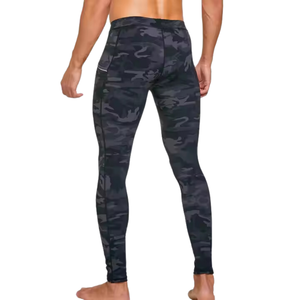 กางเกงรัดรูปสำหรับผู้ชายเลกกิ้งวิ่งออกกำลังกายทำจากโพลีเอสเตอร์ใหม่ - Product Image 6