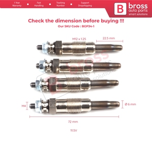 BGP34-1 หัวเทียน 4 ชิ้น GX70 11590001 GN858 สำหรับ - Product Image 5