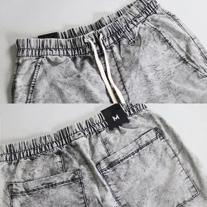 2025 hommes best-seller acide lavé lavande couleur basique Shorts taille élastique poches latérales décontracté maille sport solide numérique - Product Image 5