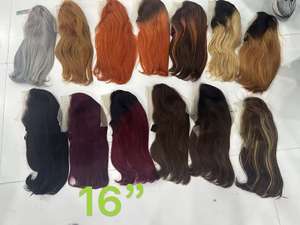 Promotion Letsfly : Perruque en cheveux humains avec dentelle frontale 13x4, colorée, 16 pouces et 18 pouces, brésilienne, bon marché, droite, courte, bob, vente en gros - Product Image 2