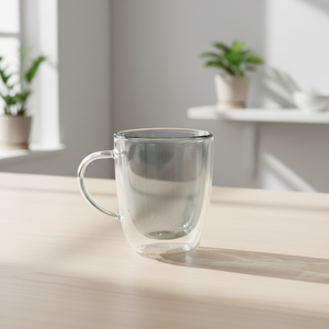 Gobelet en verre isolé de haute qualité 3306338-0.33, 330 ml, double paroi en borosilicate pour boissons chaudes/froides - Product Image 5