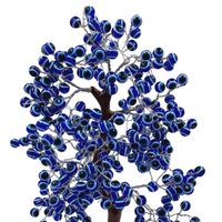 Pierre semi-précieuse mauvais œil cristal pierre précieuse arbre 300 perles cristal arbre Feng Shui Figurine pour la maison décorative