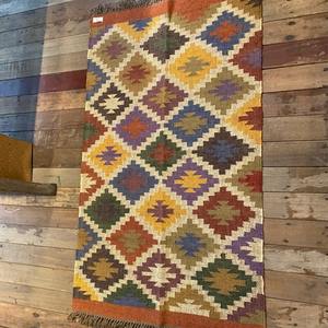 Home And Living Tapis Kilim fait main Jute multicolore Kilim Dhurrie Traditionnel Indien Victorien Hipster Sol Et Tapis - Product Image 2