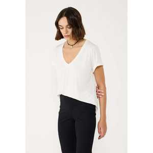 เสื้อยืดคอวีพับได้ 100% โพลีเอสเตอร์ - Product Image 3